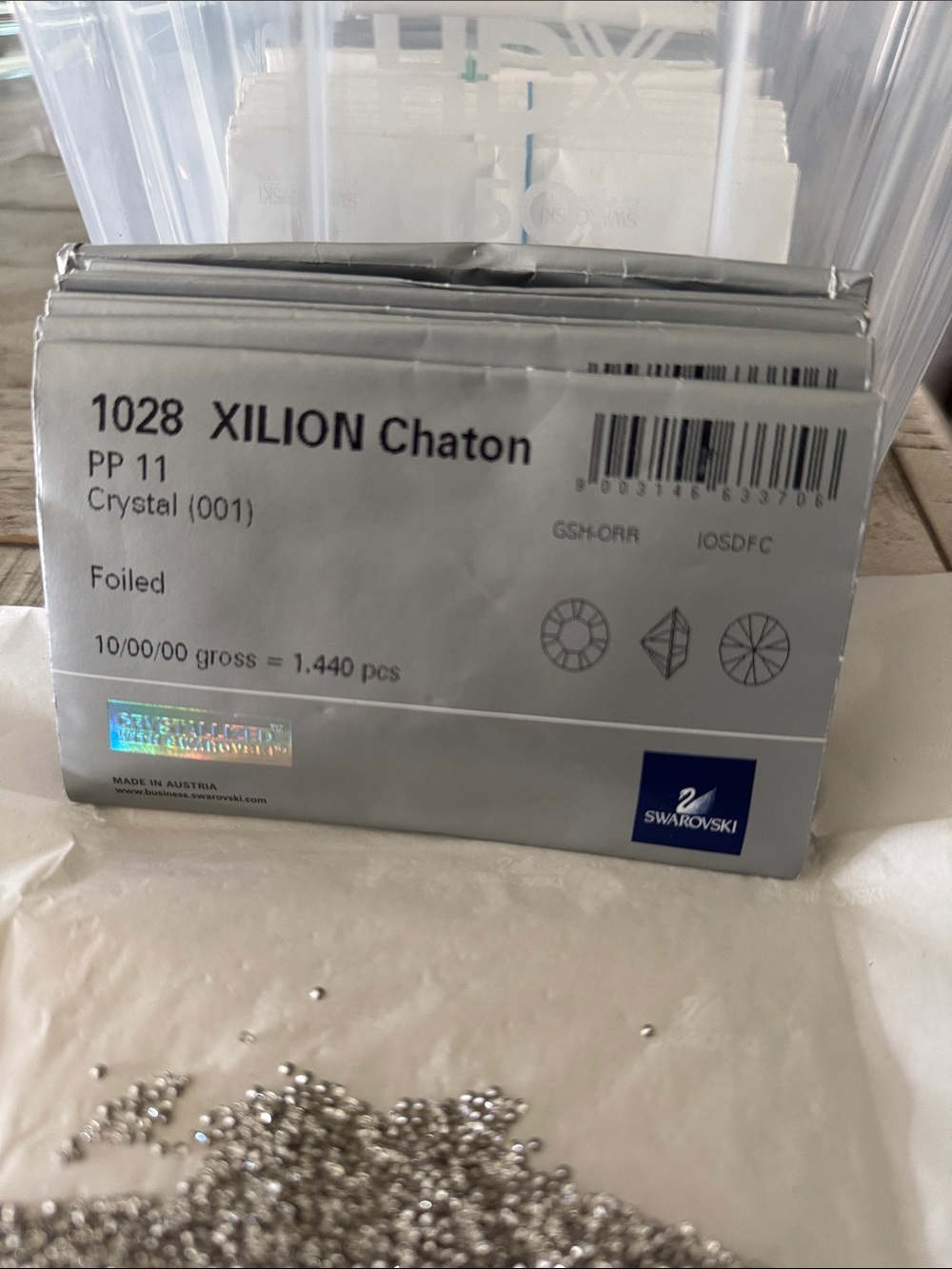 Swarovski Crystal Chaton 1028 - Clear Crystal (Foiled)
